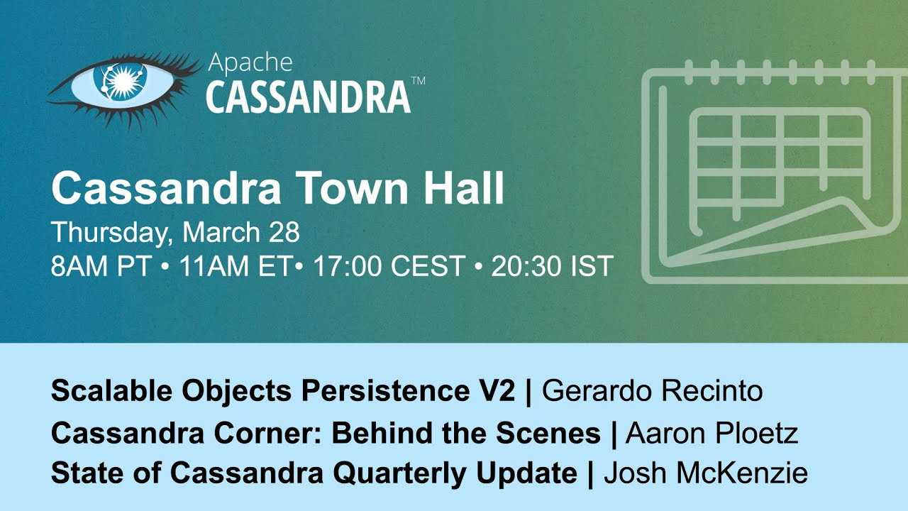 Apache Cassandra Town Hall | March 28, 2024